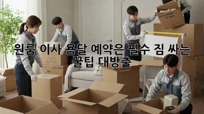원룸 이사? 용달 예약은 필수! 짐 싸는 꿀팁 대방출🎁