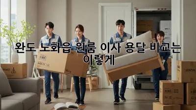 완도 노화읍 원룸 이사, 용달 비교는 이렇게!